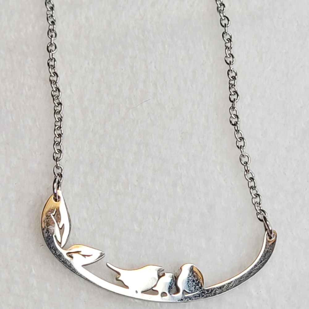 Three Little Birds Necklace, NEW